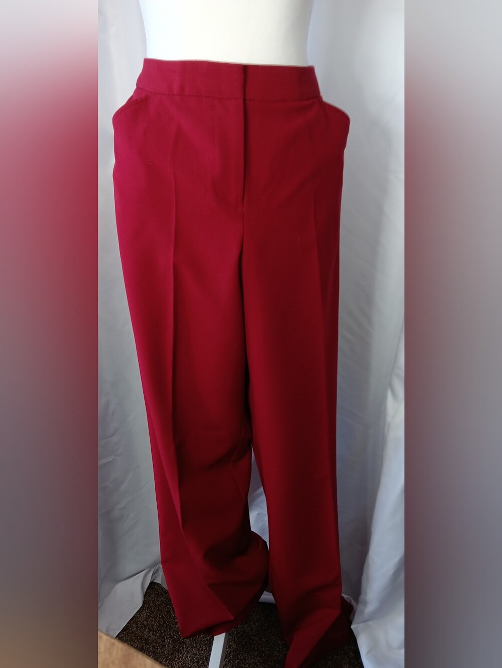 Nicole Miller, Women's Size 12 Deep Red/Berry Slacks